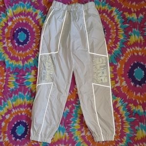 Shein White & Reflective Joggers Size Small